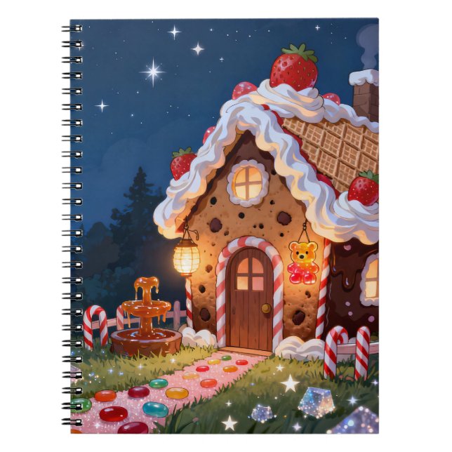 Sweet Candy Cottage Spiral Notebook (Front)