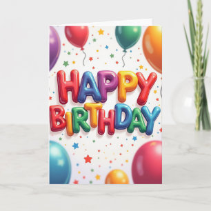 Sweet Candy Glossy Birthday Card