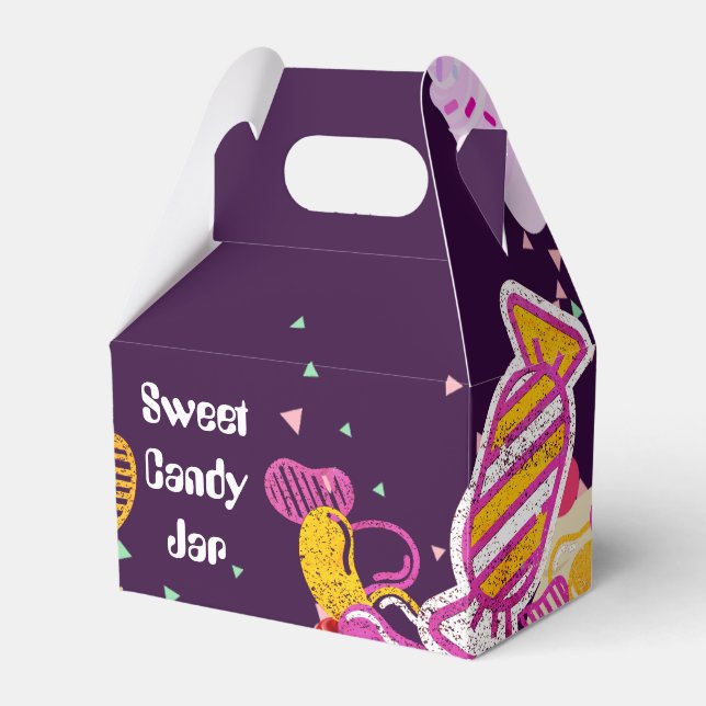 Sweet Candy Jar Favour Box (Front Side)