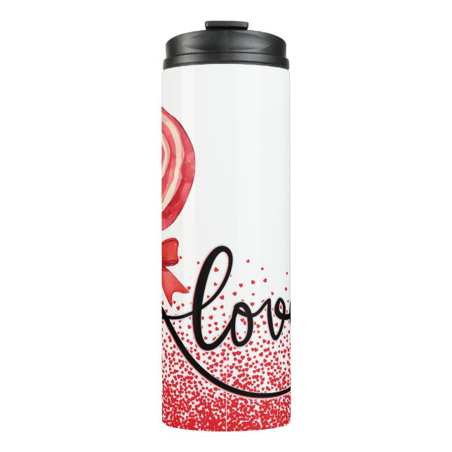 Sweet candy love Valentines day gift Thermal Tumbler (Front)