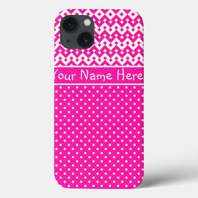 Sweet Candy Pink and White Custom iPad 2/3/4 Case (Back)