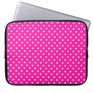 Sweet Candy Pink and White Laptop Sleeve