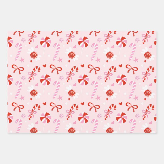 Sweet Candy Pink Wrapping Paper (Front)