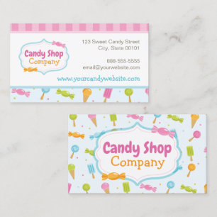 Sweet Candy Shop and Ice Cream Business Card