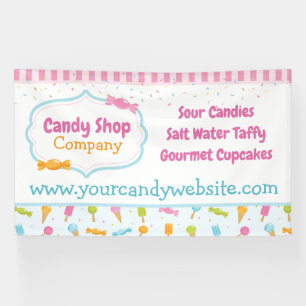 Sweet Candy Shop and Ice Cream Confetti Banner