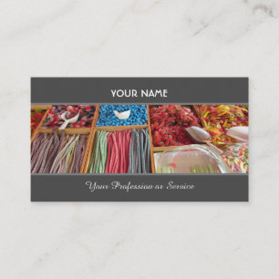 Sweet candy shop premium business card