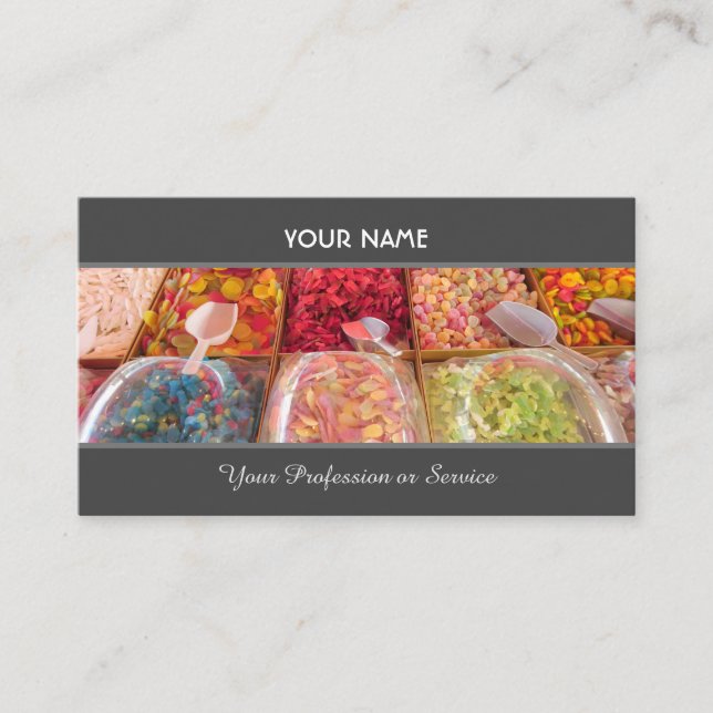 Sweet candy shop premium business card (Front)