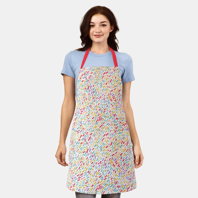Sweet Candy Sprinkle Pattern Apron (Worn)
