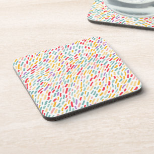 Sweet Candy Sprinkle Pattern Coaster