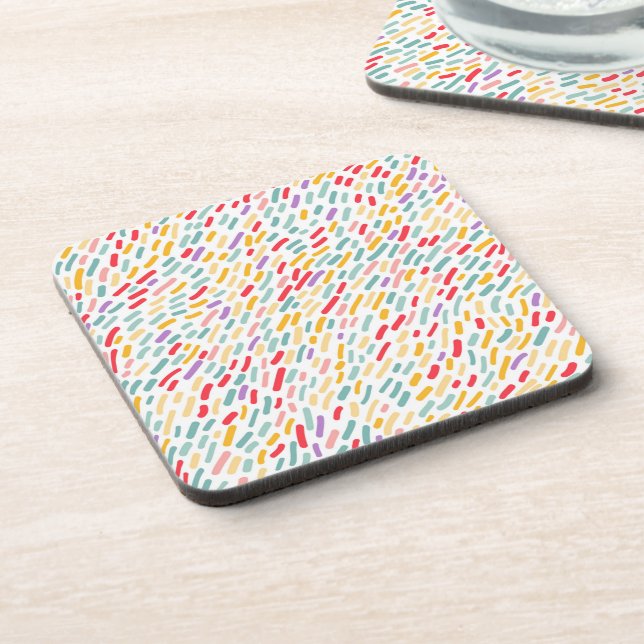 Sweet Candy Sprinkle Pattern Coaster (Left Side)