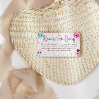 Sweet Candy Sprinkles Doughnut Books For Baby Show Enclosure Card