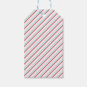 Sweet Candy Stripe Red Pink Blue Holiday/Bday Gift Tags