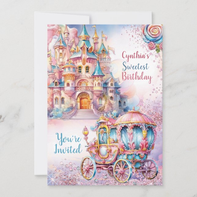 Sweet Candyland Birthday Party Invitation (Front)