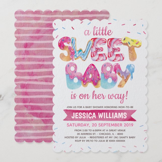 Sweet Candyland Sprinkles Baby Shower Invitation (Front/Back)