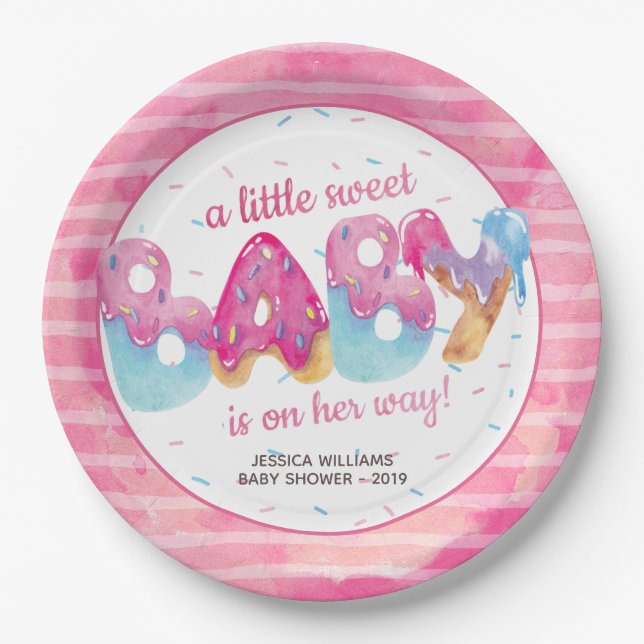 Sweet Candyland Sprinkles Paper Plate (Front)