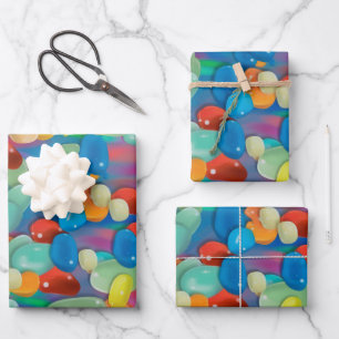 Sweet Caramel Candy Pattern Wrapping Paper Sheet