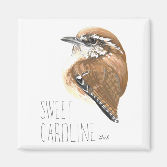 Sweet Caroline (Carolina Wren) Magnet (Front)