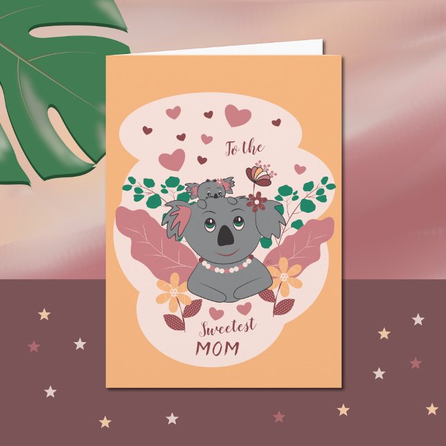 Sweet Cartoon Koalas Mother's Day Card (Creator Uploaded)