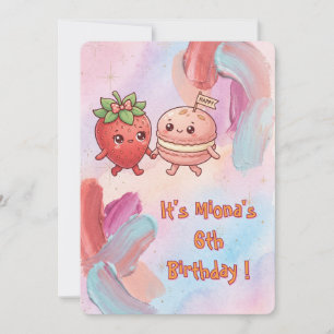 Sweet Cartoon Party Bithday Invitation