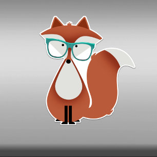 Sweet Cartoon Red Fox Vinyl Sticker