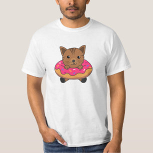 Sweet Cat Funny Animals In Donut Funny Cats T-Shirt