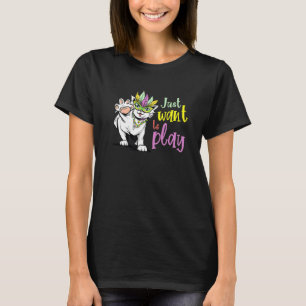 Sweet Cat I Just Want To Play For Cat Owners T-Shirt