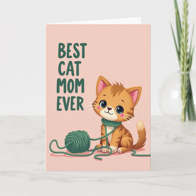 Sweet Cat Mum Ever Card (Front)
