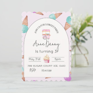 Sweet celebration birthday party invitation