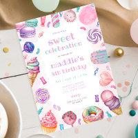 Sweet Celebration Candy Birthday Invitation