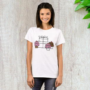 Sweet Celebration Cupcake and Gift Box T-Shirt