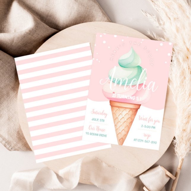 Sweet Celebration Ice Cream Birthday  Invitation (Creator Uploaded)