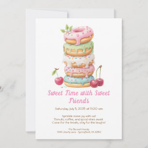 Sweet Celebration Invite – Colourful Doughnuts Par