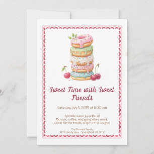 Sweet Celebration Invite – Colourful Doughnuts Par
