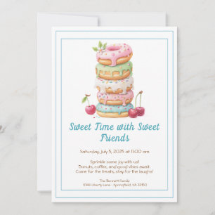 Sweet Celebration Invite – Colourful Doughnuts Par