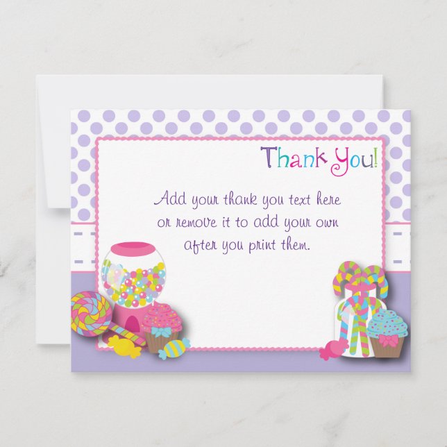 Sweet Celebration Thank You Cards (Front)