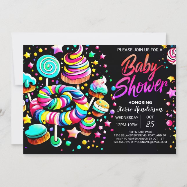 Sweet Celebration Wonderland Baby Shower Invitation (Front)