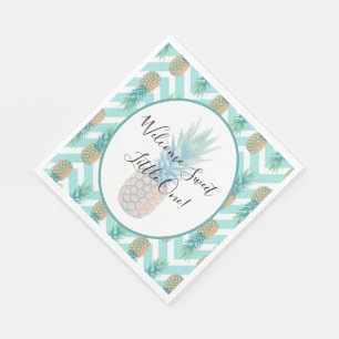 Sweet Celebrations Pineapple Chevron Baby Shower Napkin