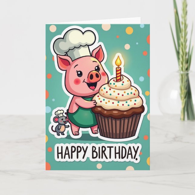Sweet Chef Birthday Card (Front)