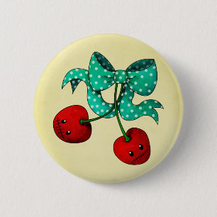 Sweet Cherries 6 Cm Round Badge