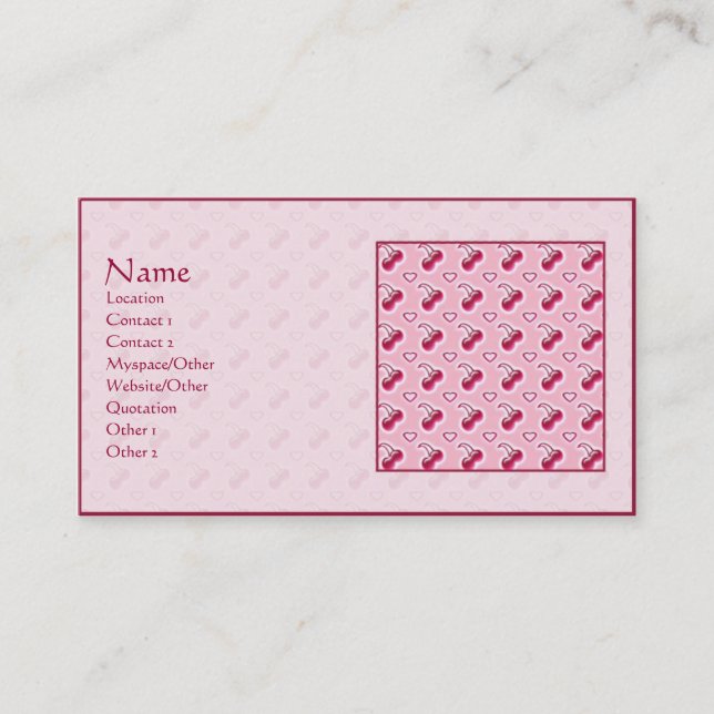 Sweet Cherries Business Card (Front)
