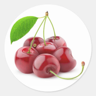Sweet cherries classic round sticker