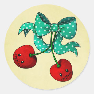 Sweet Cherries Classic Round Sticker