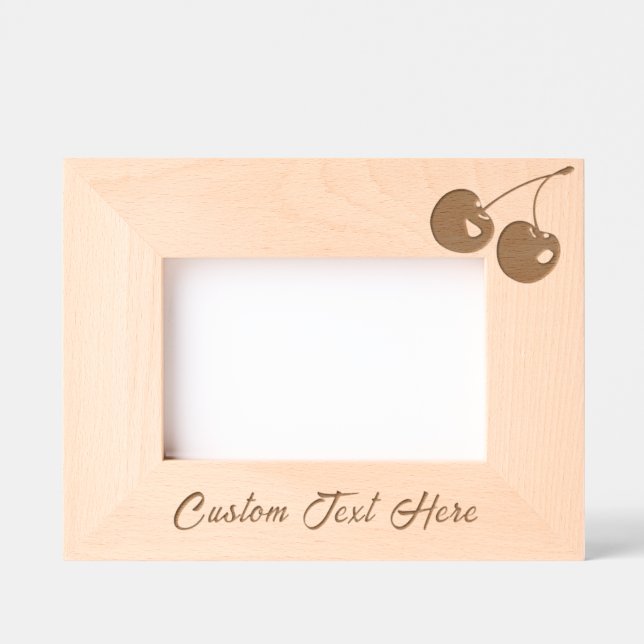Sweet Cherries Etched Frames with Custom Text (Front)