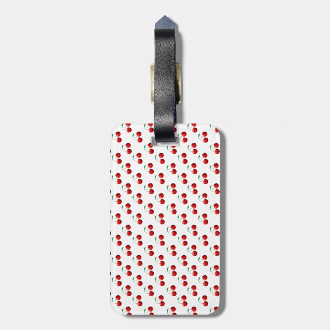 Sweet Cherries Luggage Tag (Back Vertical)