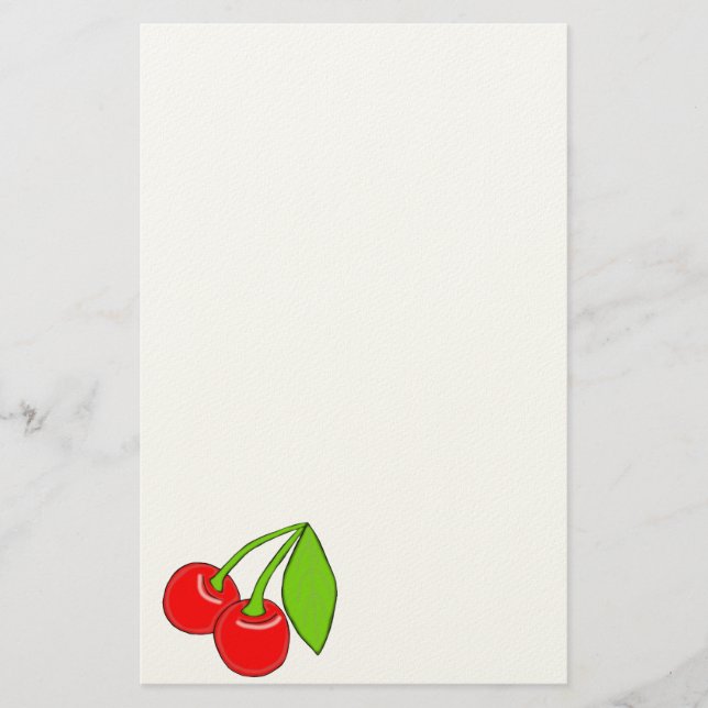Sweet Cherries Stationery (Front)