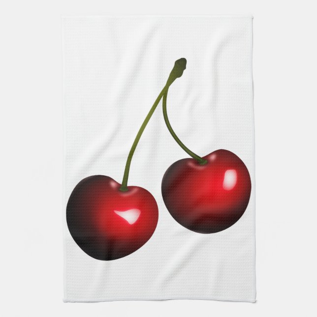 Sweet Cherries Tea Towel (Vertical)
