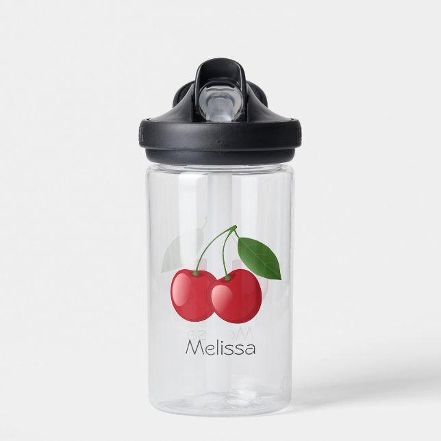 Sweet Cherries Water Bottle (Front)