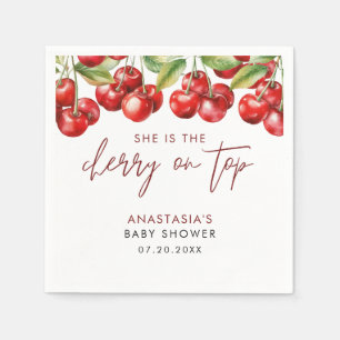 Sweet Cherry Baby Shower Napkin