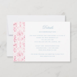 Sweet Cherry Blossom Crest Details Enclosure Card
