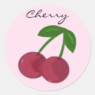 Sweet Cherry Classic Round Sticker